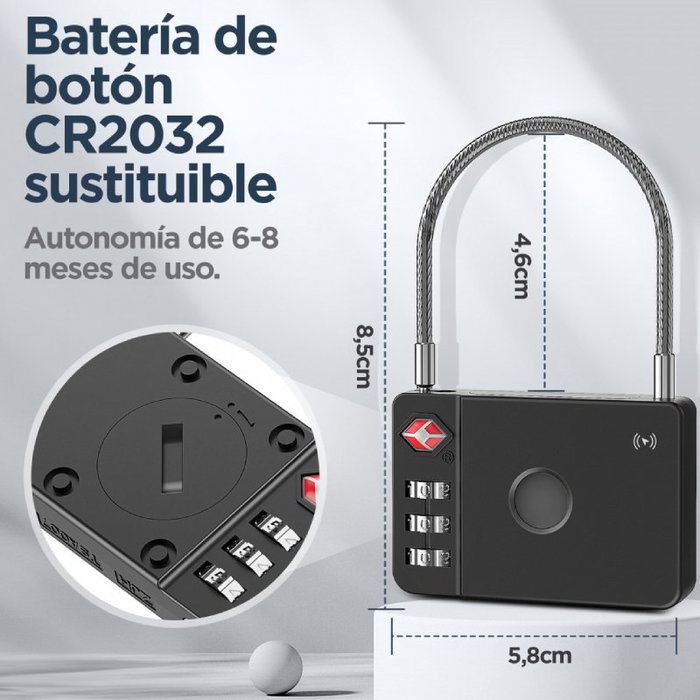 Muvit MiLi MiLock Duo Candado Localizador Inteligente Negro Muvit MiLi MiLock Duo Candado Localizador Inteligente Negro